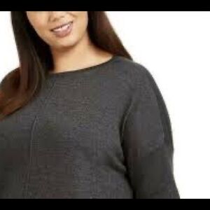 NWT Style & Co. Heather Black Tunic Top